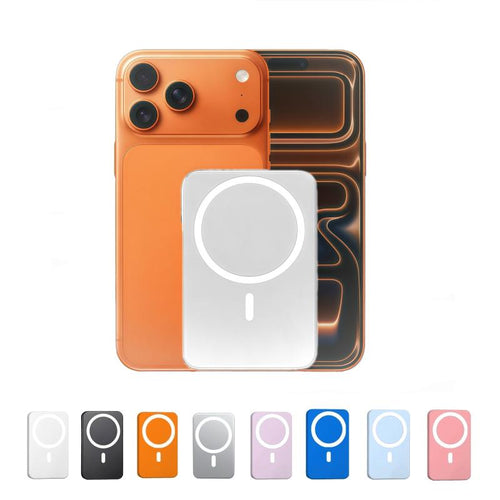 Magnetic Portable Charger 5000mAh - MagSafe-Compatible Wireless Power Bank with USB-C PD 20W Fast Charging, Slim Mini Battery Pack for iPhone 17/16/15/14/13/12 and Qi-Compatible Android Devices (Includes Ring)