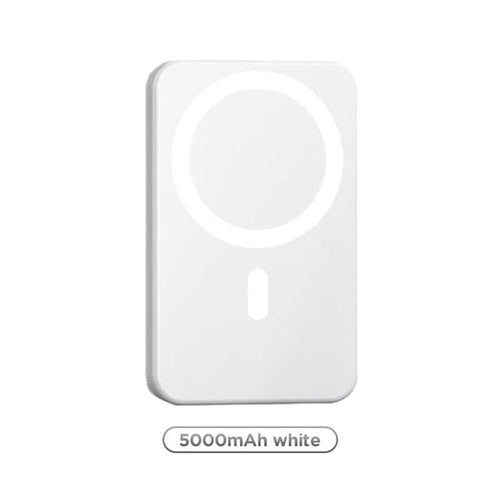 Magnetic Portable Charger 5000mAh - MagSafe-Compatible Wireless Power Bank with USB-C PD 20W Fast Charging, Slim Mini Battery Pack for iPhone 17/16/15/14/13/12 and Qi-Compatible Android Devices (Includes Ring)